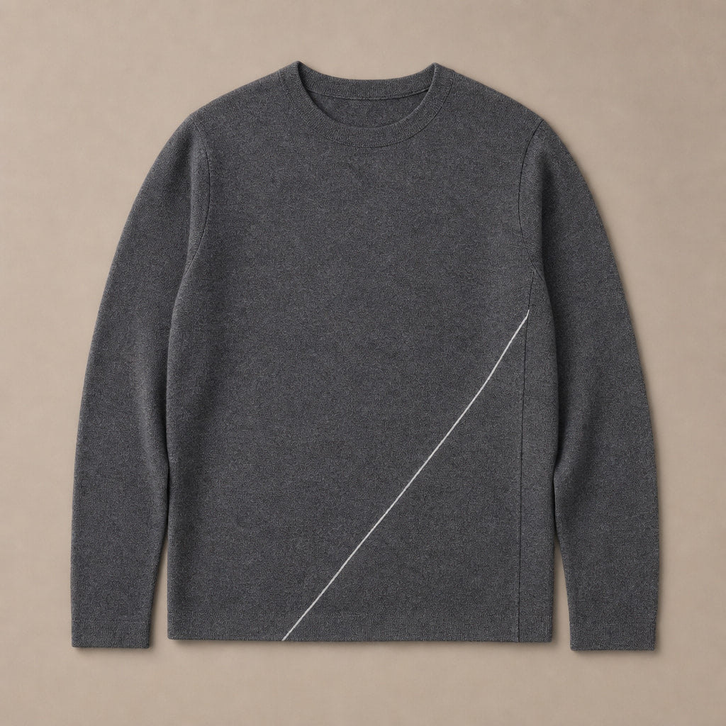 Marchetti Knit Crewneck Dark Gray – Product Photo