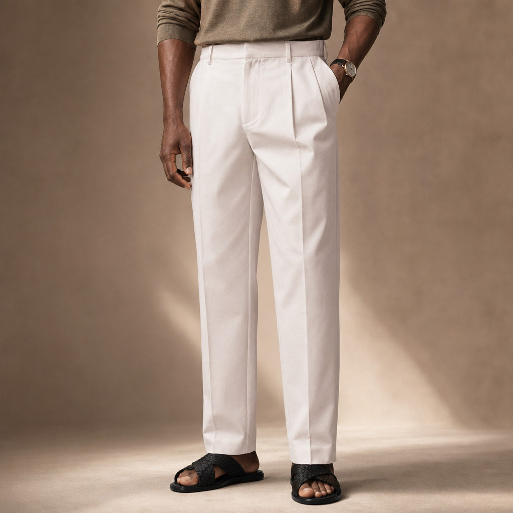 Dress Pants Pleated Front Regular Fit in Beige – Tarlano Premium Menswear