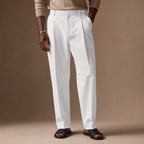 Dress Pants Pleated Front Regular Fit White – Product Photo