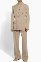 Marlen | Double Breasted Suit Tailored Fit Beige – Premium Editorial