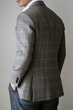 Marlon | Houndstooth Blazer Single Breasted Gray – Styled Editorial Shot