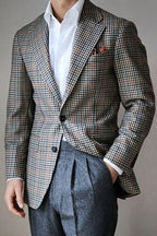 Marlon | Houndstooth Blazer Single Breasted Gray – Product Photo