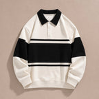 Polo Sweatshirt Cotton Winter Knit Off White – Product Photo