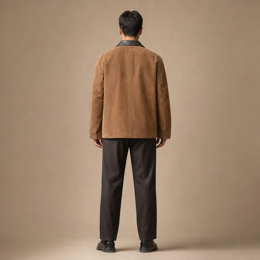 Marzano Moleskin Coat Brown – Full Look