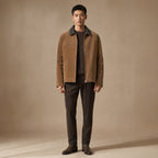 Marzano Moleskin Coat in Brown – Tarlano Premium Menswear