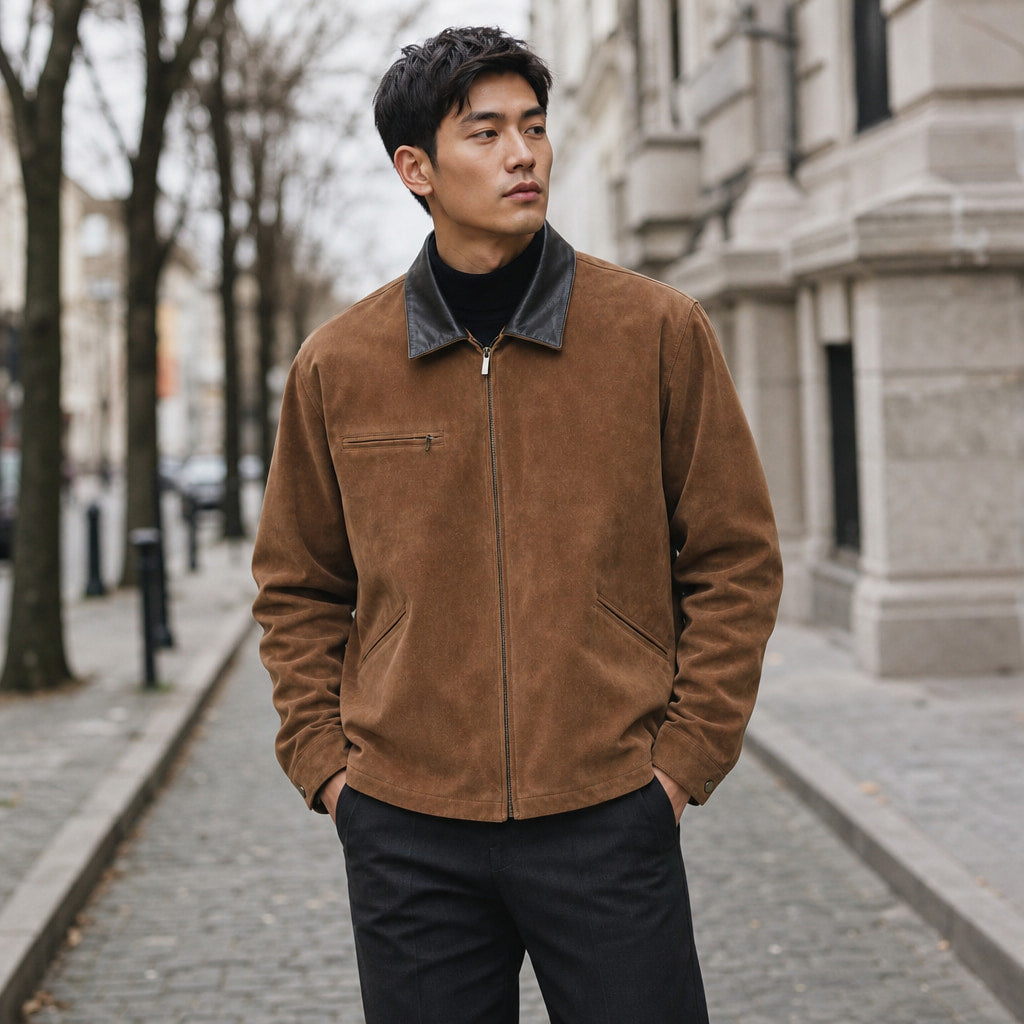 Marzano Moleskin Coat Brown – Styled Editorial Shot
