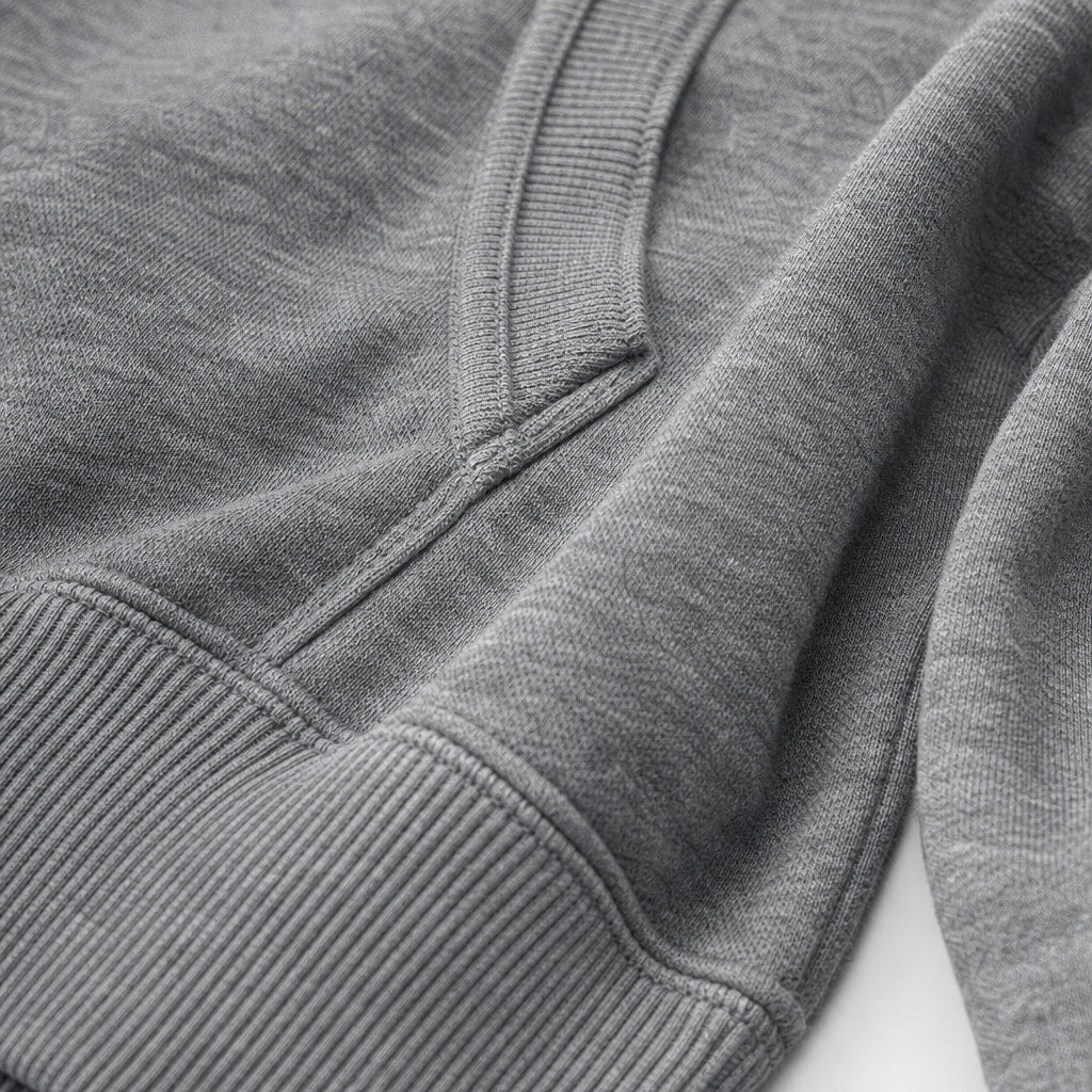 Melford Knit Hoodie Dark Gray – Fabric and Detail Close-Up