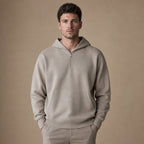 Melford Knit Hoodie in Stone – Tarlano Premium Menswear