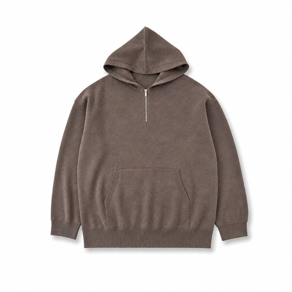 Melford Knit Hoodie Taupe – Product Photo