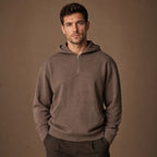 Melford Knit Hoodie in Taupe – Tarlano Premium Menswear