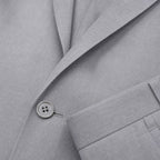 Mens Suit 2-Button Notch Lapel Modern Fit Light Grey Light Grey – Fabric and Detail Close-Up