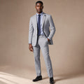 Mens Suit 2-Button Notch Lapel Modern Fit Light Grey in Light Grey – Tarlano Premium Menswear