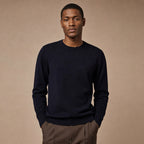 Merano Wool-Cashmere Crewneck Midnight – Product Photo