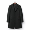 Moonlight Black Single-Breasted Wool Coat For Men Black – Product Photo
