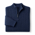 Nantucket Knit Quarter Zip Midnight Navy – Product Photo