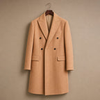 Nimbus Double-breasted Tan Wool Overcoat For Men Tan – Product Photo