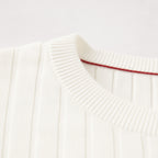 Noli Ribbed Crewneck Ivory – Fabric and Detail Close-Up