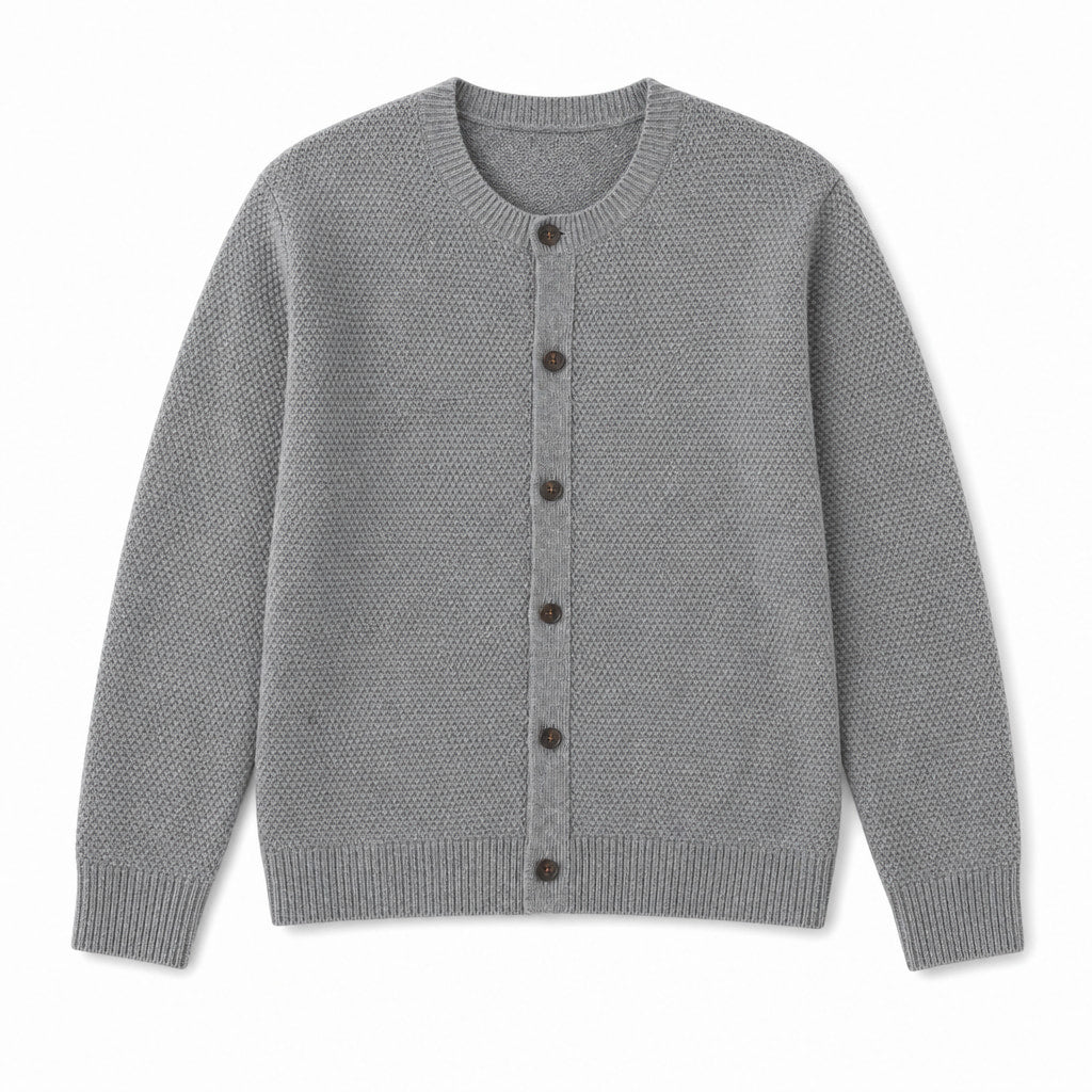 Polignano Wool Cardigan Gray – Product Photo