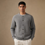 Polignano Wool Cardigan in Gray – Tarlano Premium Menswear