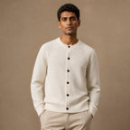 Polignano Wool Cardigan in Ivory – Tarlano Premium Menswear