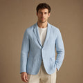 Positano Linen Lightweight Blazer Powder Blue – Product Photo
