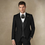 Three Piece Suit With Waistcoat Black Black – Full Look