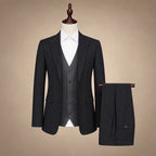 Three Piece Suit With Waistcoat Black Black – Product Photo