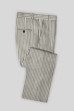Rivello | Striped Trousers Linen Blend – Premium Editorial
