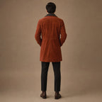 Royal Rust Brown Suede Leather Car Coat For Men Brown – Full Look