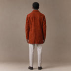 Royal Rust Brown Suede Leather Car Coat For Men Brown – Full Look