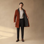 Royal Rust Brown Suede Leather Car Coat For Men in Brown – Tarlano Premium Menswear