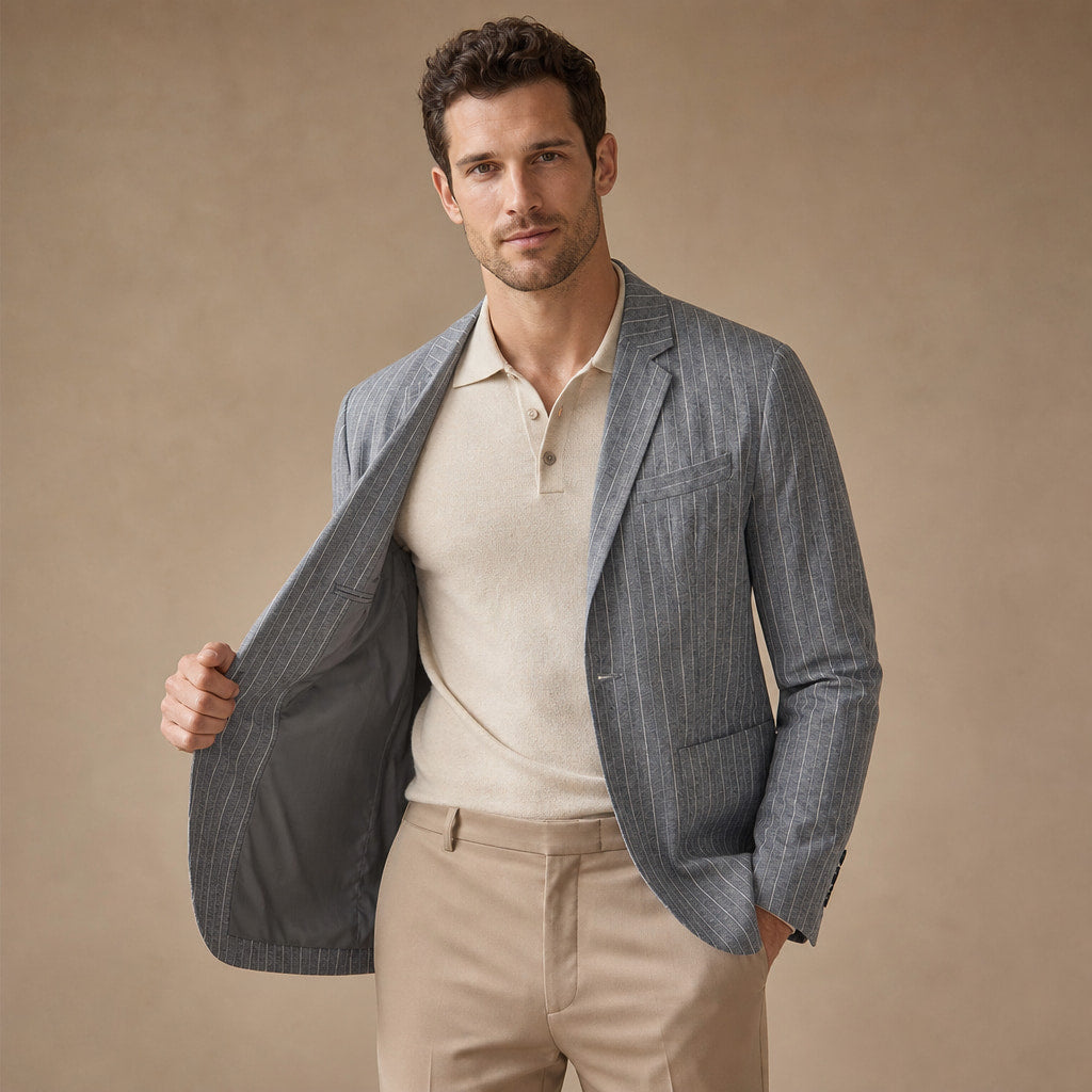 Santos Lightweight Blazer in Gray – Tarlano Premium Menswear