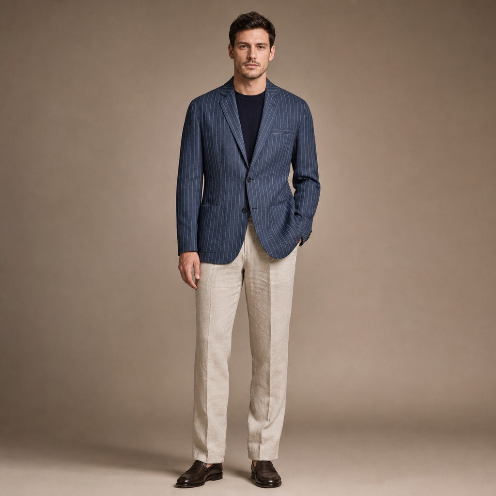 Santos Lightweight Blazer Midnight Navy – Full Look