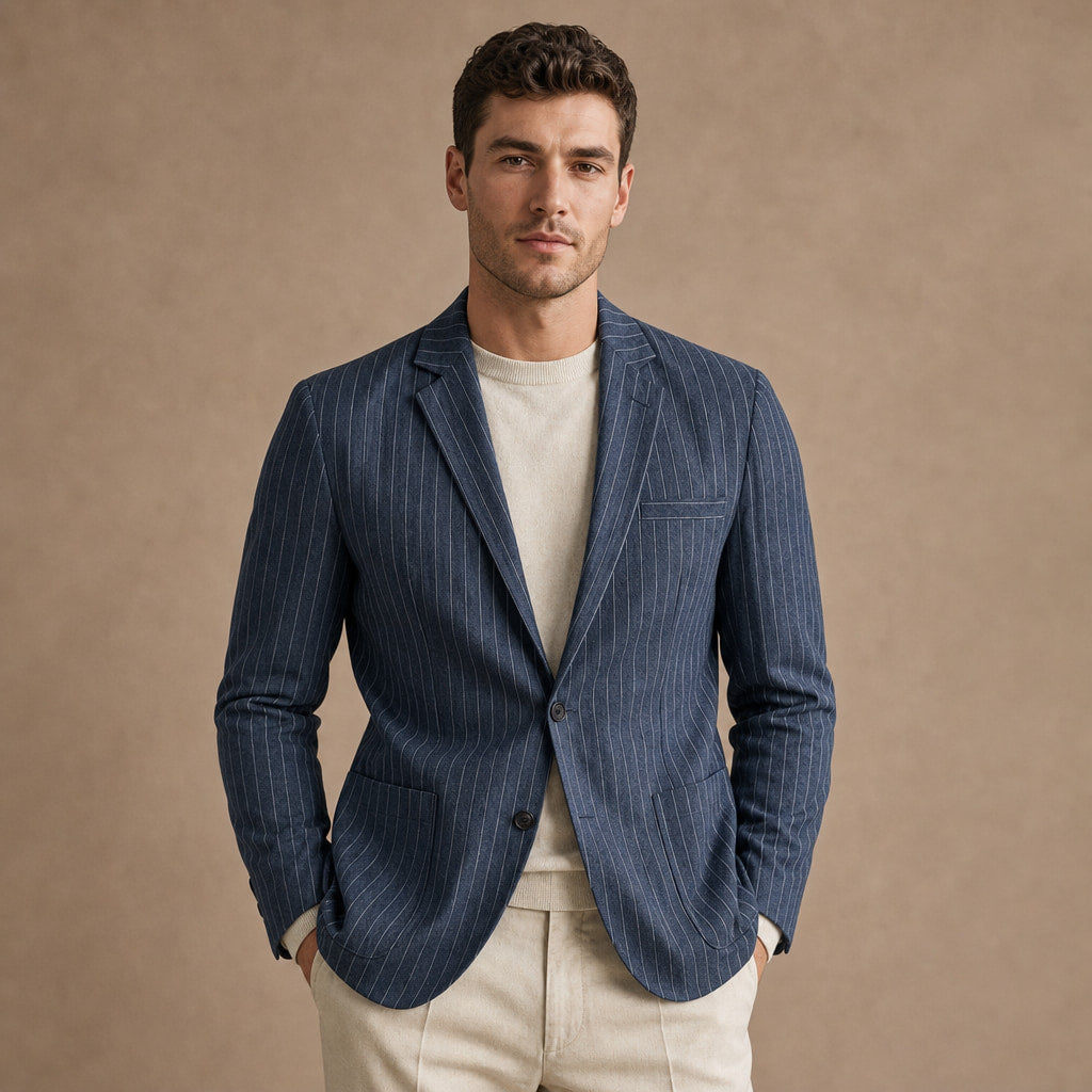 Santos Lightweight Blazer Midnight Navy – Product Photo