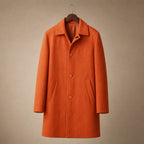 Serene Orange Wool Car Coat For Men Orange – Product Photo