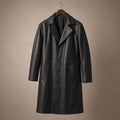 Sinner Black Leather Duster Coat For Men Black – Product Photo
