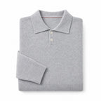 Sirolo Brushed Knit Polo Light Gray – Product Photo