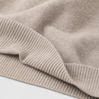 Sirolo Brushed Knit Polo Oat – Fabric and Detail Close-Up