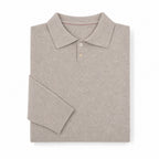 Sirolo Brushed Knit Polo Oat – Product Photo