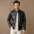 Smolder Black Cafe Racer Leather Jacket For Men Black – Product Photo