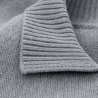 St. Andrews Argyle Knit Gray – Fabric and Detail Close-Up