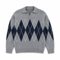 St. Andrews Argyle Knit Gray – Product Photo