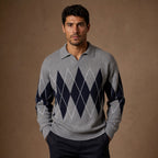 St. Andrews Argyle Knit in Gray – Tarlano Premium Menswear