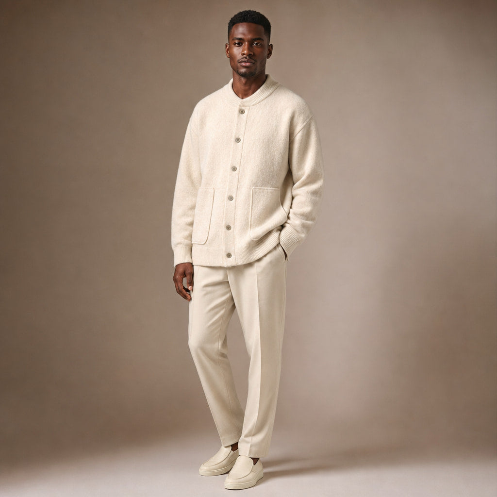 Surrey Sporting Knit Ivory – Side Angle View