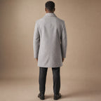 The Ace Gray Wool Car Coat For Men Gray – Full Look