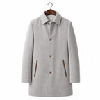 The Ace Gray Wool Car Coat For Men Gray – Product Photo