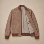 The Stunner Nubuck Bomber Jacket For Men – Flat Lay Product Photo