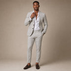 Two-Piece Blazer & Trouser Set Slim Fit Tailored Formal in Light Grey – Tarlano Premium Menswear
