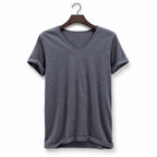 V-Neck Cotton Tee Relaxed Fit Dark gray – Product Photo