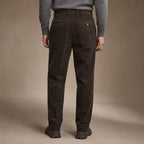 Corduroy Pants Pleated Front Classic Fit Brown – Full Look